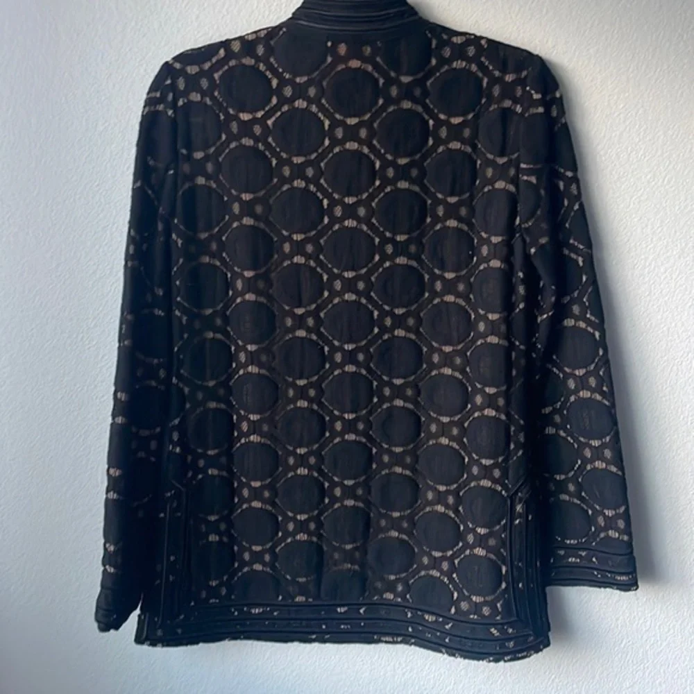 Tory Burch top size 2 Top Black lace unique top